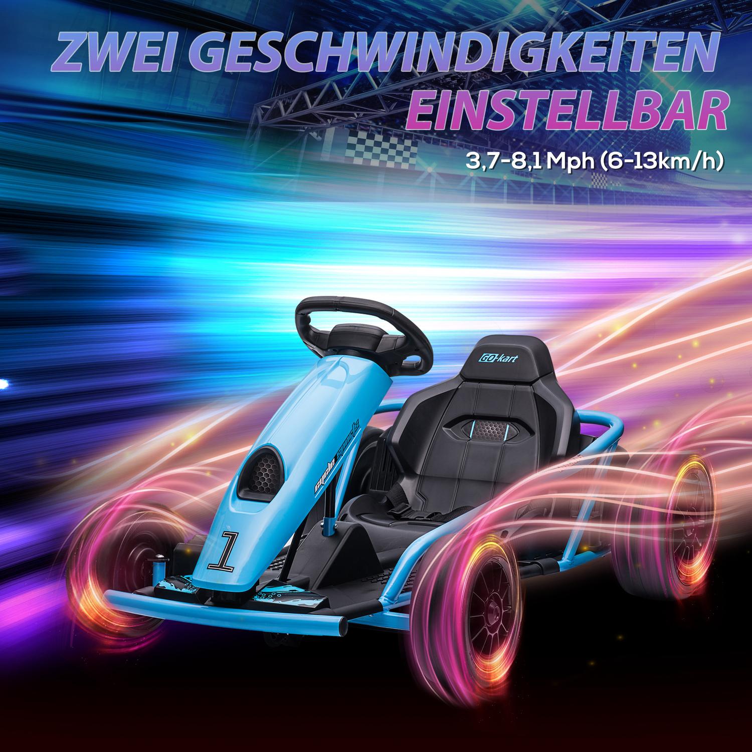 Elektrisk gokart för barn 24V med musik & säkerhetsbälte