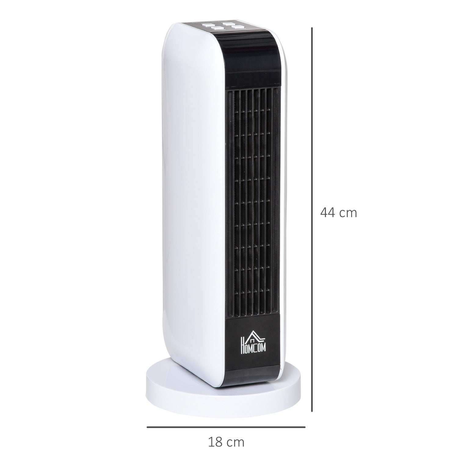 Elektrisk keramisk tornvärmare, 2000W, 3 värmenivåer, timer