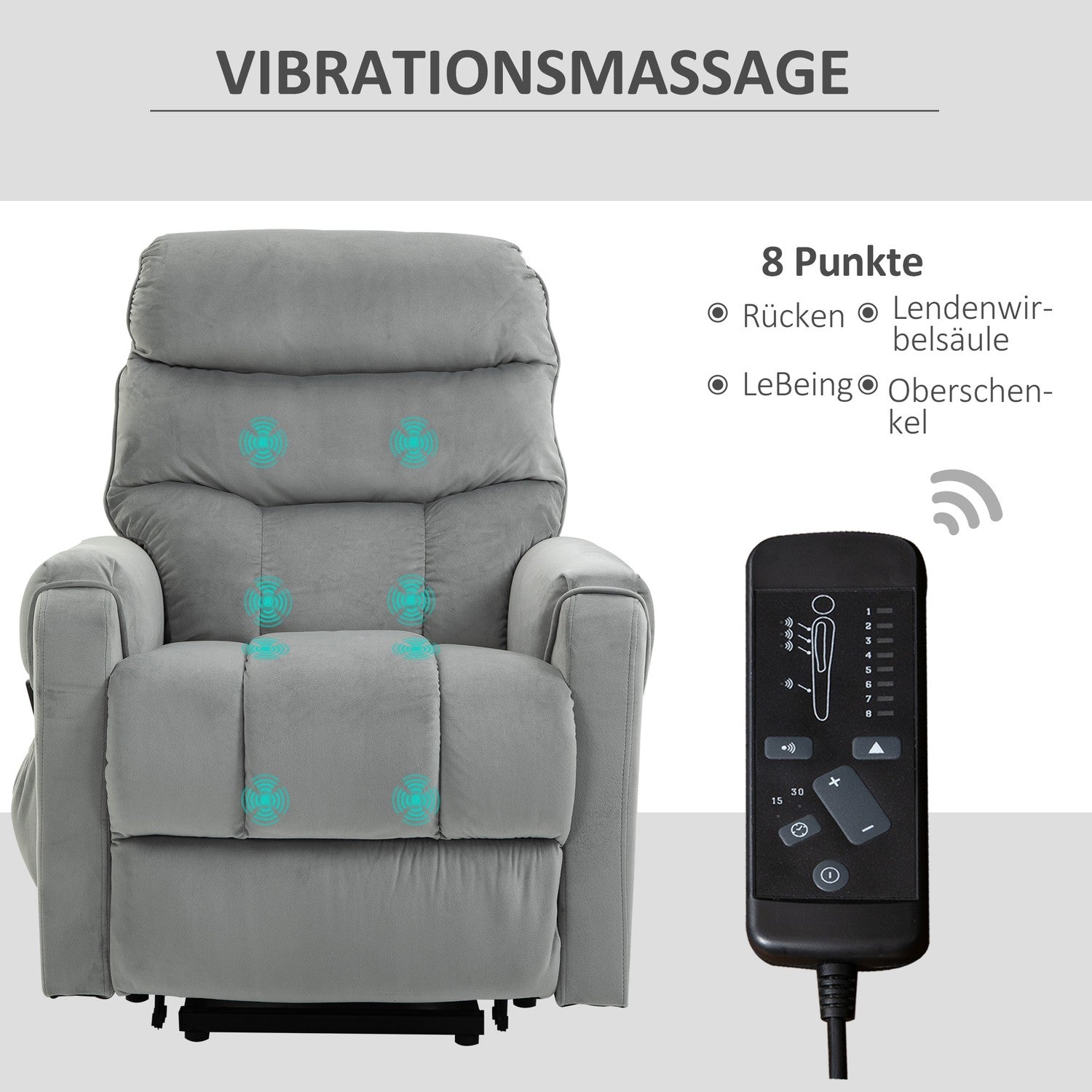 Elektrisk massagestol, Liggande sammet, Avslappningssits
