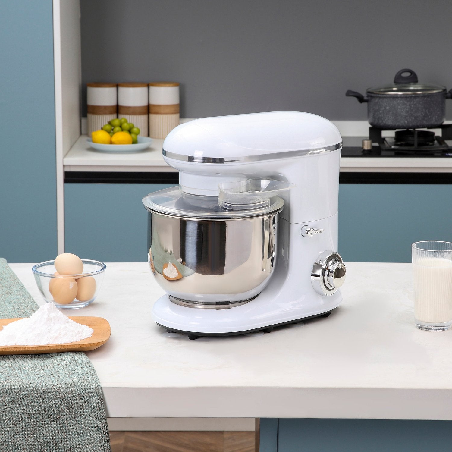 Elektrisk stavmixer med stativ, 5,5L skål, 1200W, 6 hastigheter