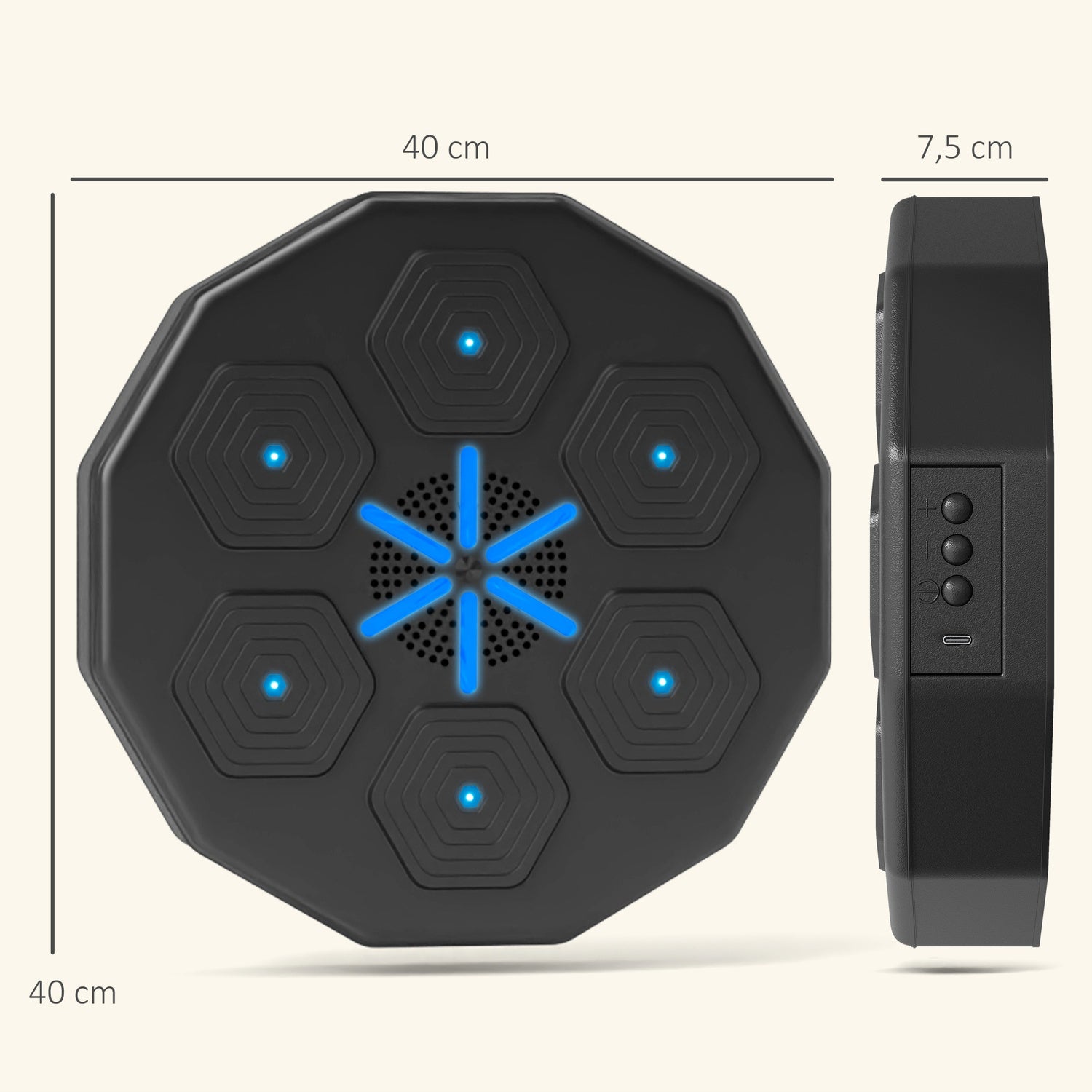 Elektronický LED boxovací terč s Bluetooth – nástěnný, pro domácí použití