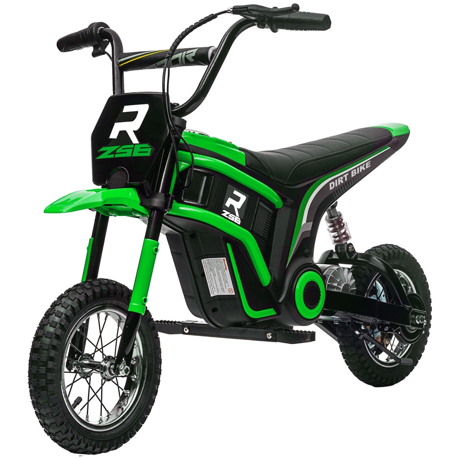 Elmotorcykel för barn, 12V, Horn & Ljus, Grön