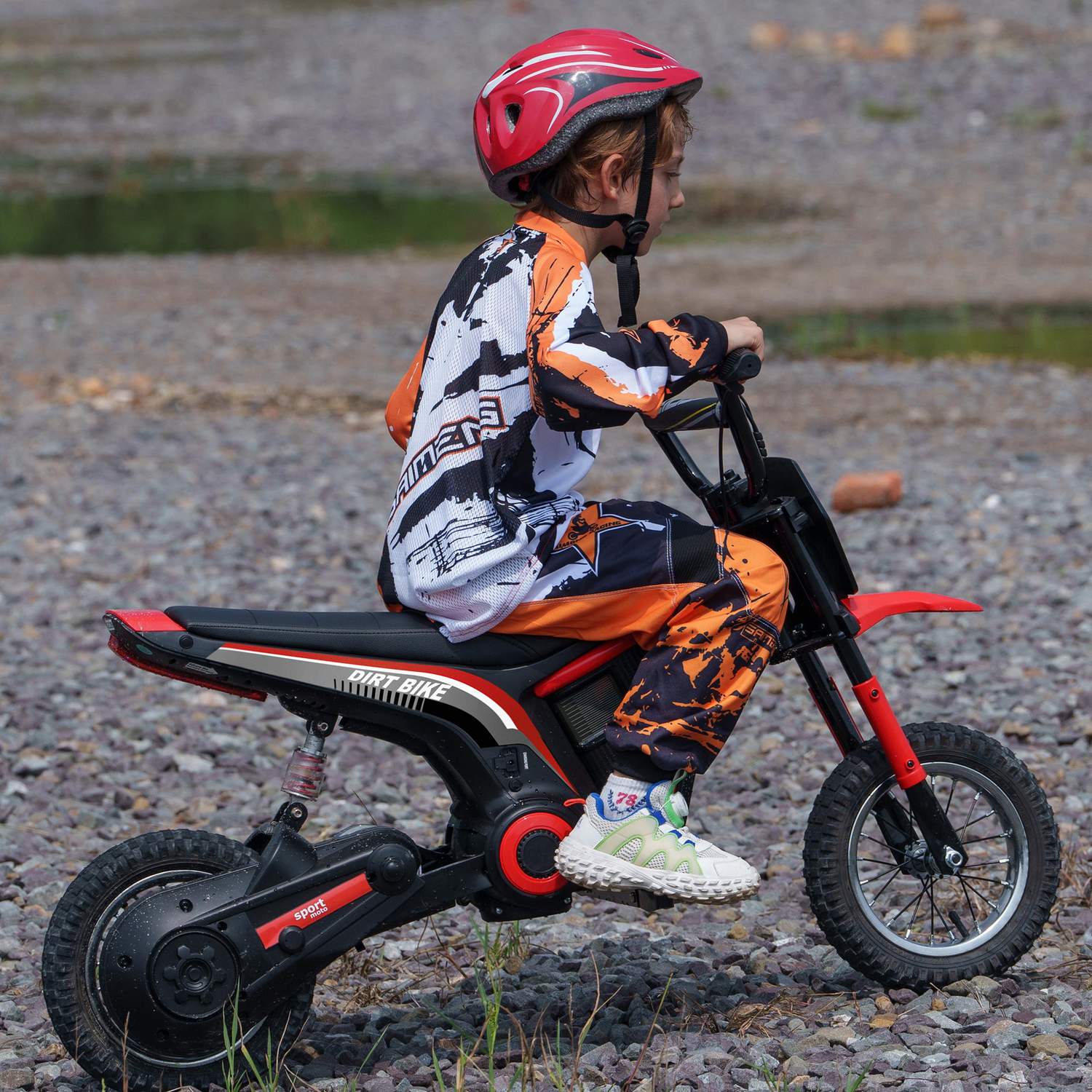 Elektrická motorka pro děti, 24V 350W, 8-16 KMH, 12"" pneumatiky