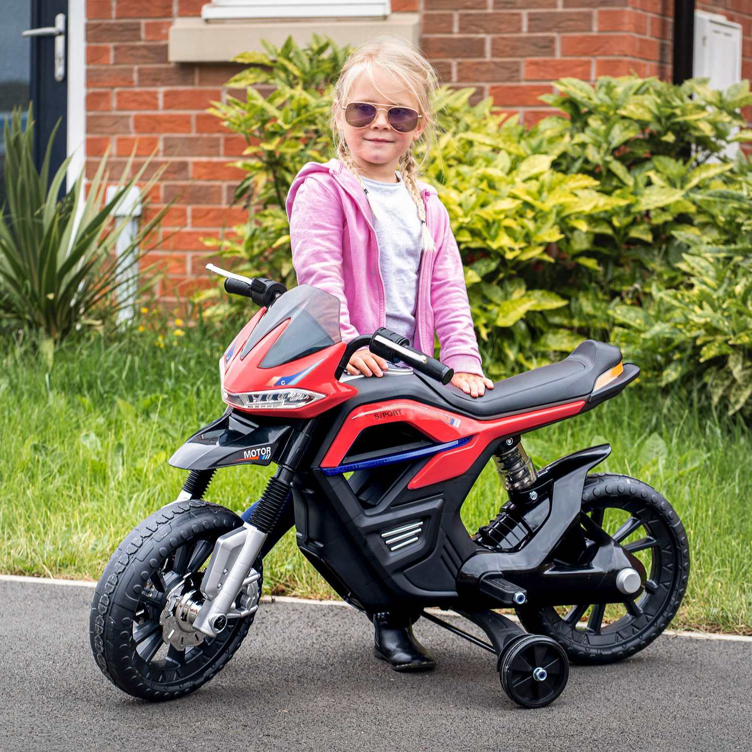 Elmotorcykel för barn – ljus, musik, 3 km/h, 3-6 år