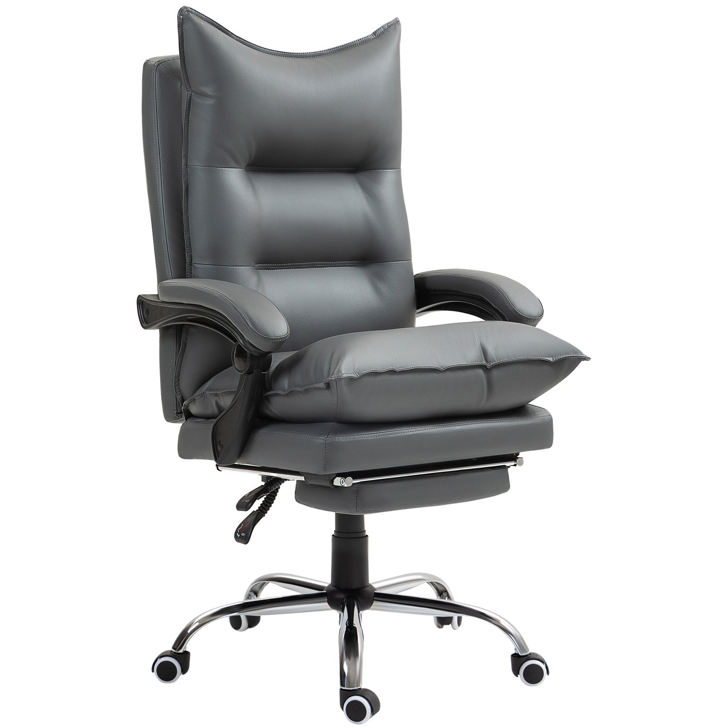 Ergonomická kancelářská židle, sklopná a výškově nastavitelná, tmavě šedá
