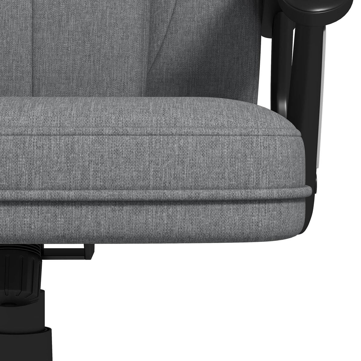Ergonomická kancelářská židle – nastavitelná výška, šedé plátno, opěrka hlavy