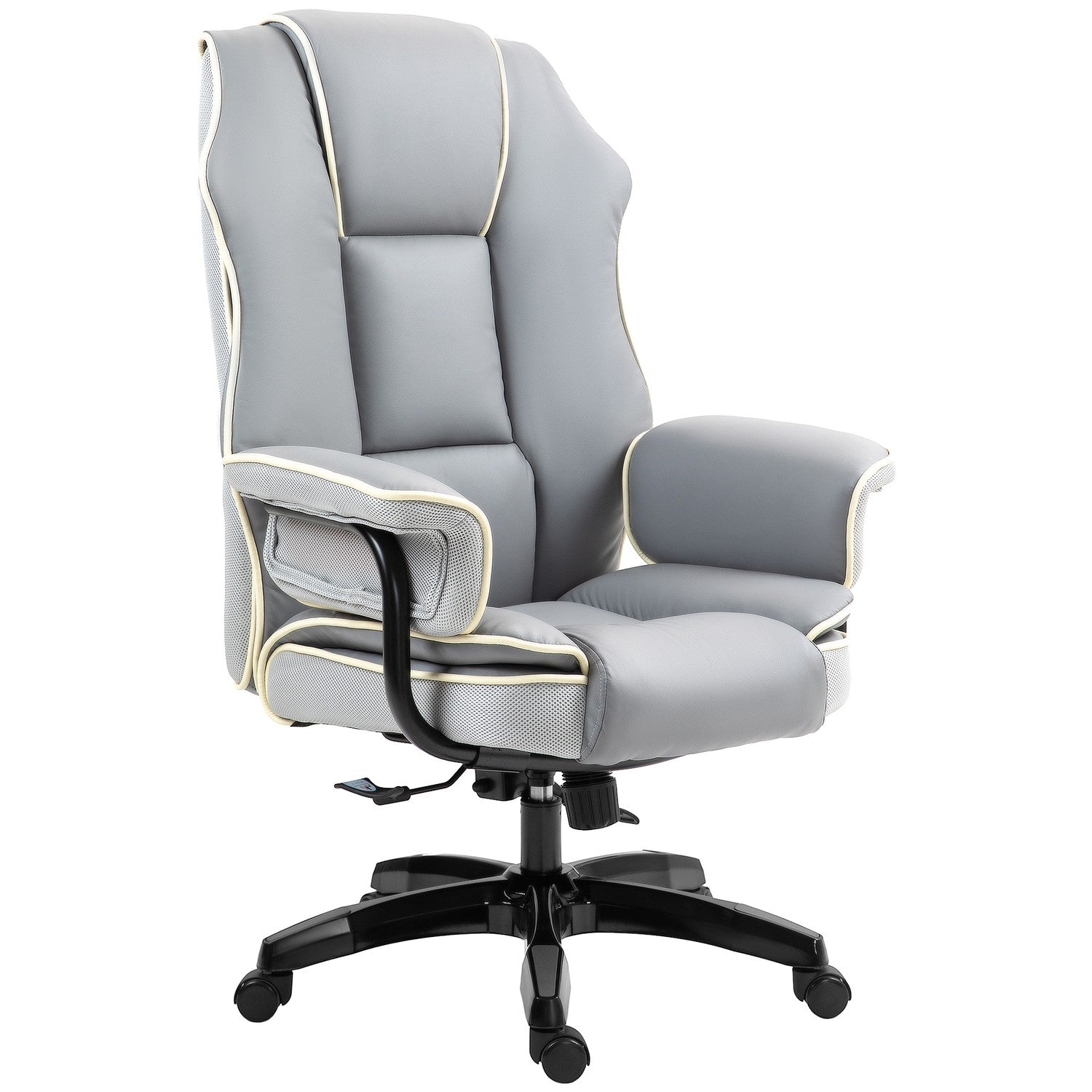 Ergonomická kancelářská židle, skládací a výškově nastavitelná, šedá