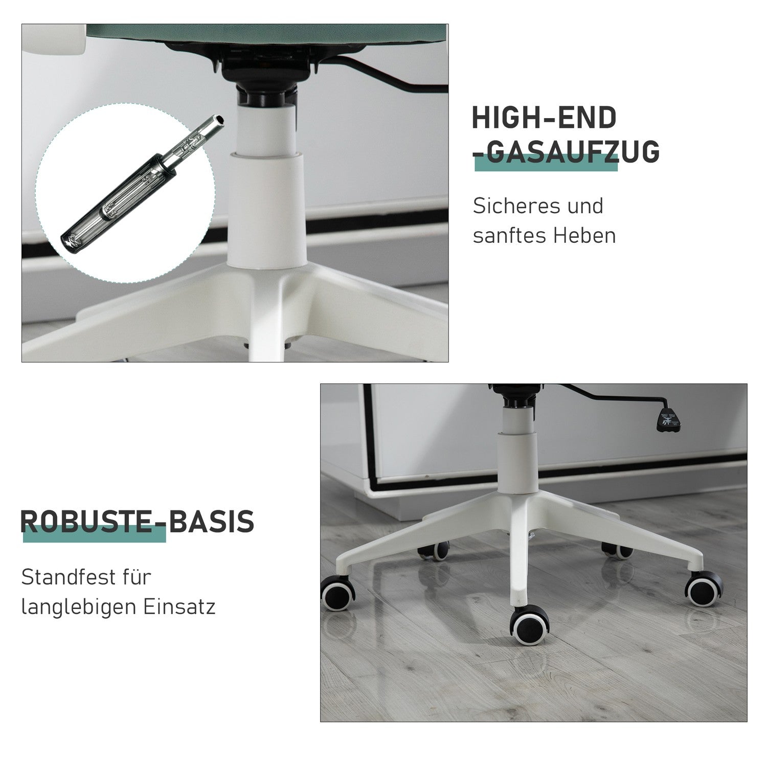 Ergonomisk skrivbordsstol, justerbar höjd, vippfunktion