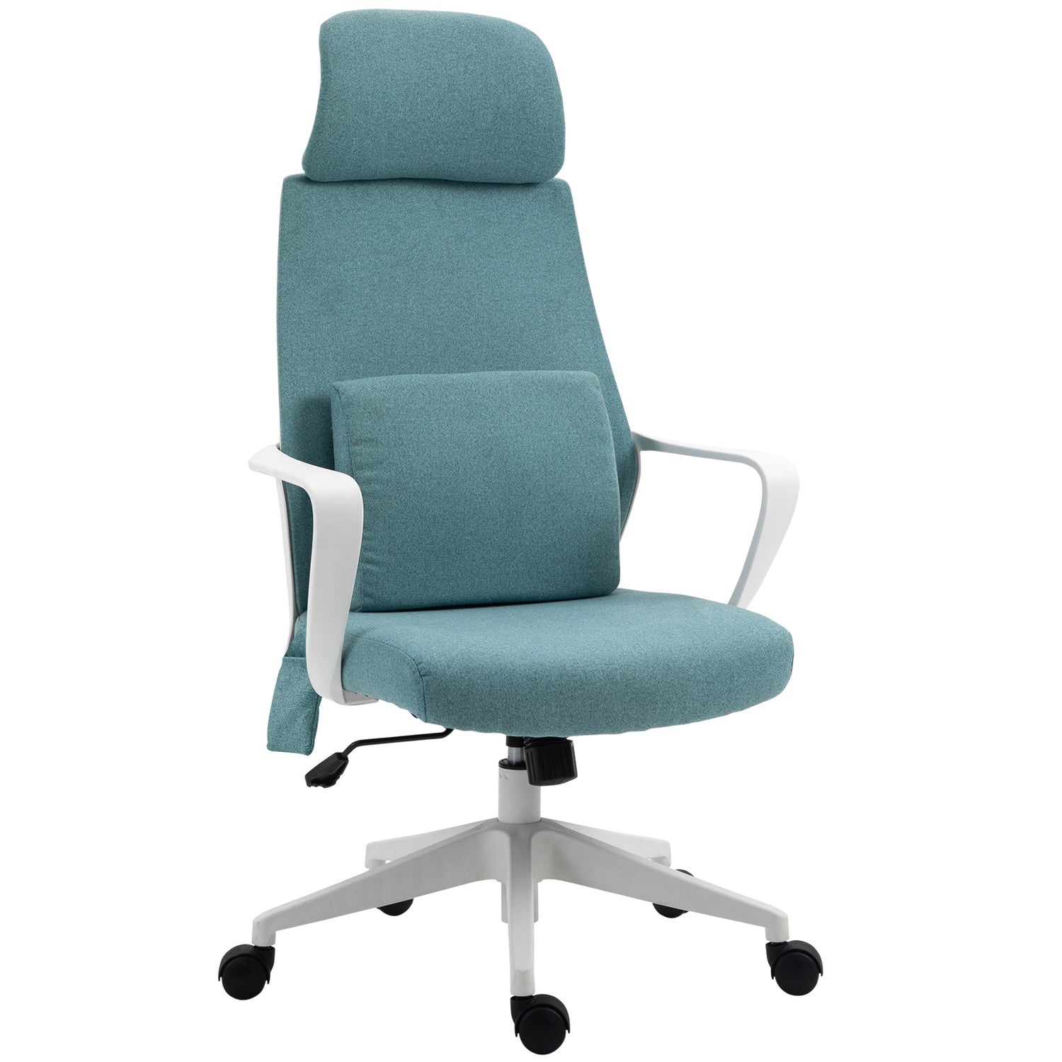 Ergonomisk spelstol med massage & justerbar höjd, blå