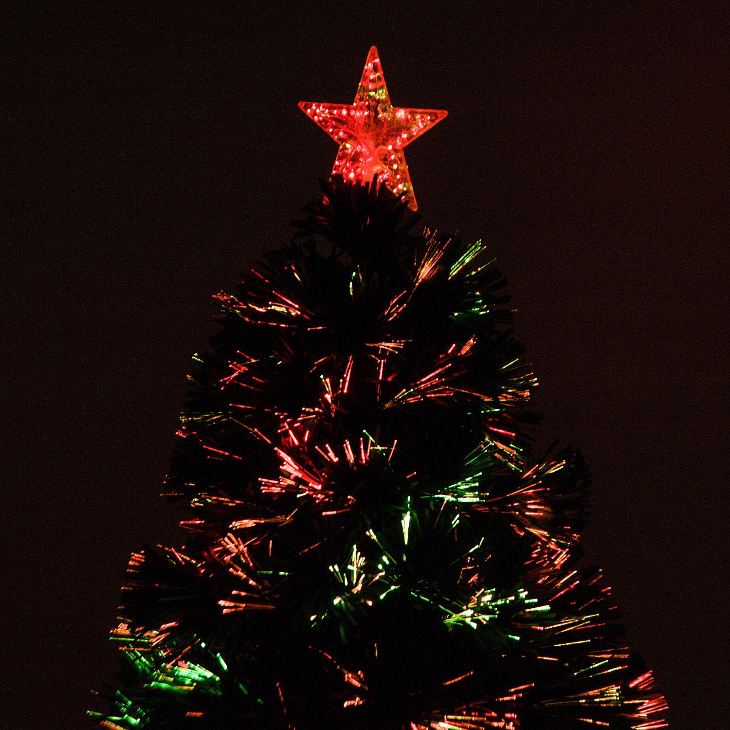 Fiberoptisk julgran med LED-ljus, 120 cm