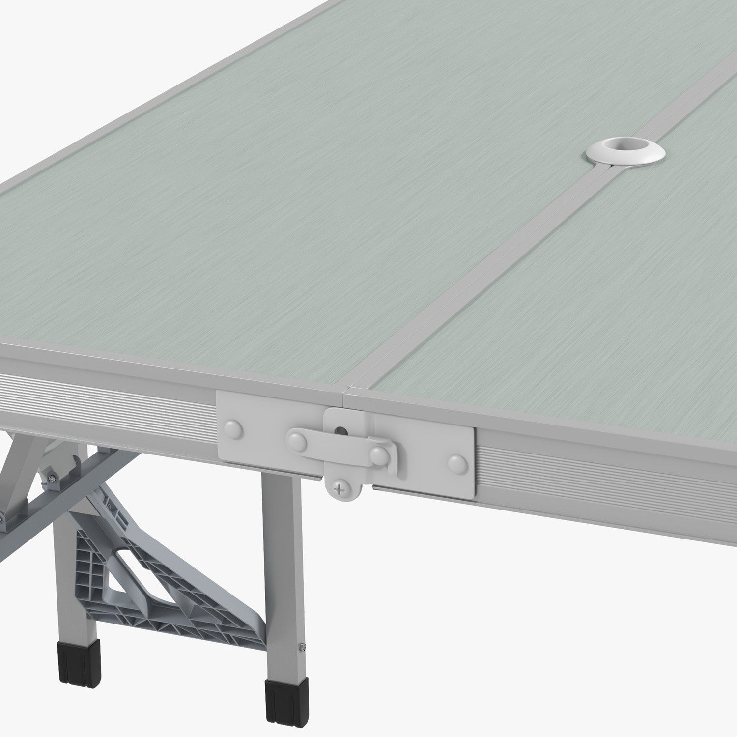 Fällbart campingbord i aluminium med 4 stolar – lätt
