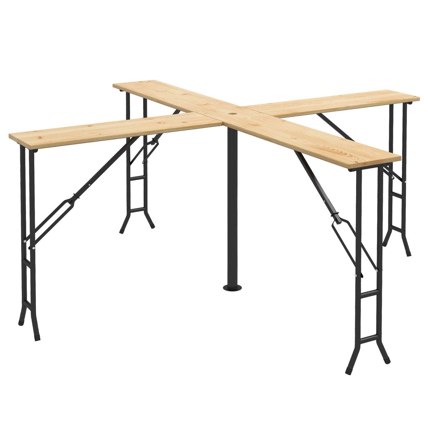 Fällbart öltältbord för 20 personer, 105 cm, 120 kg Kapacitet