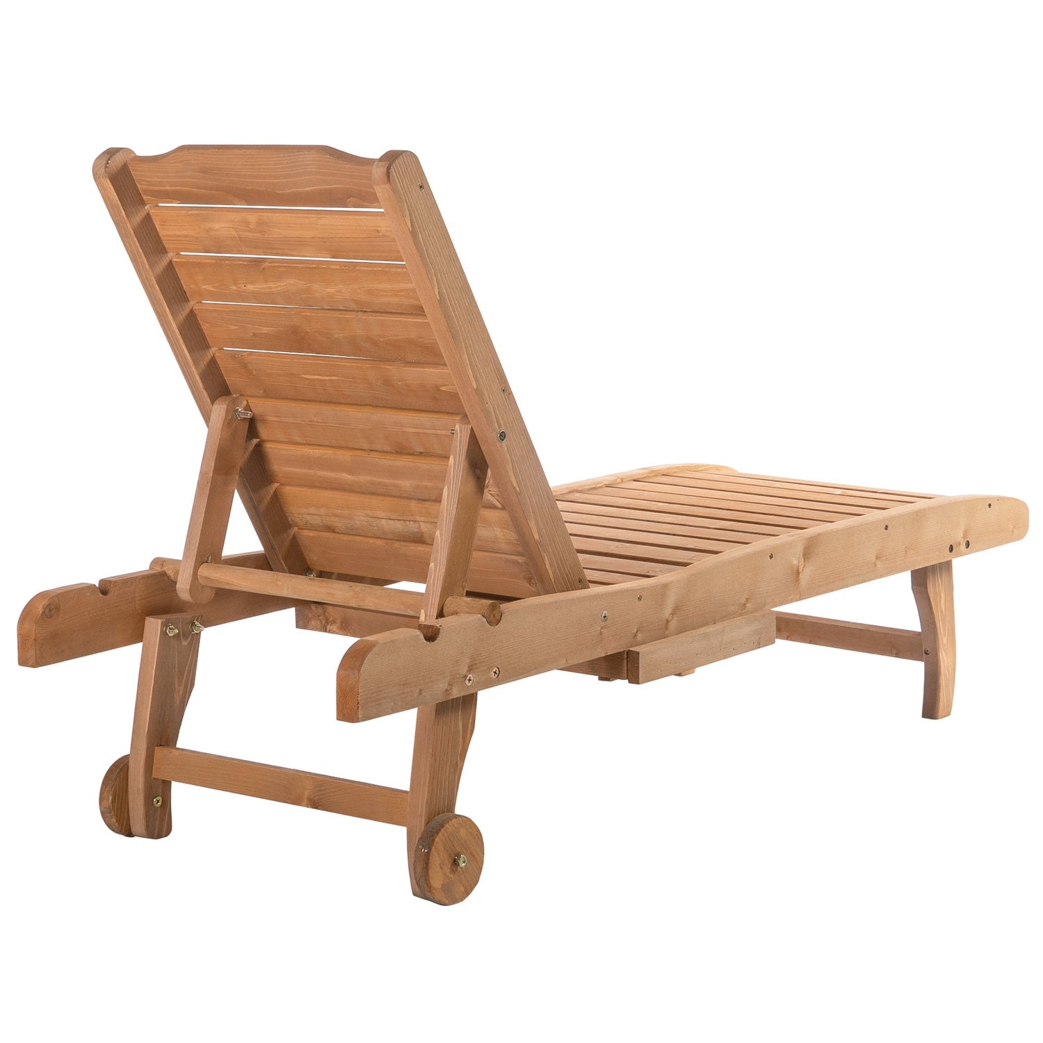 Folding Fir Wood Solstol, Mobil & Portabel – Brun/Röd