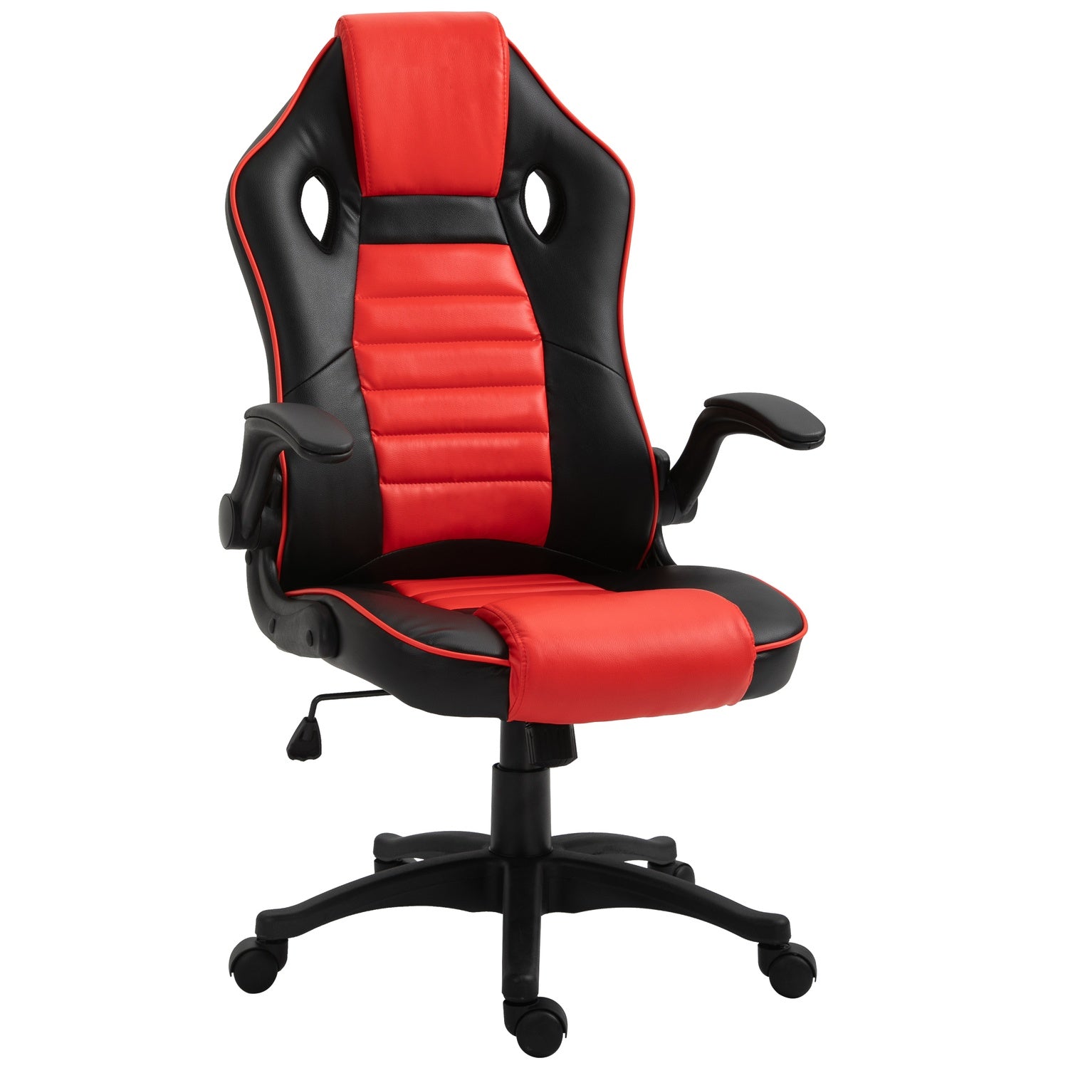Gaming Racing Stol, Ergonomisk, Justerbar, Röd & Svart