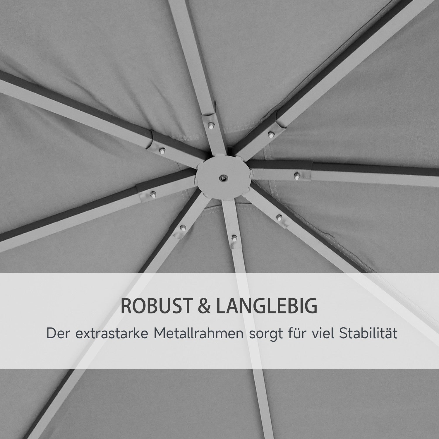 Garden Gazebo 3x3M, Solskydd, Metall/Polyester