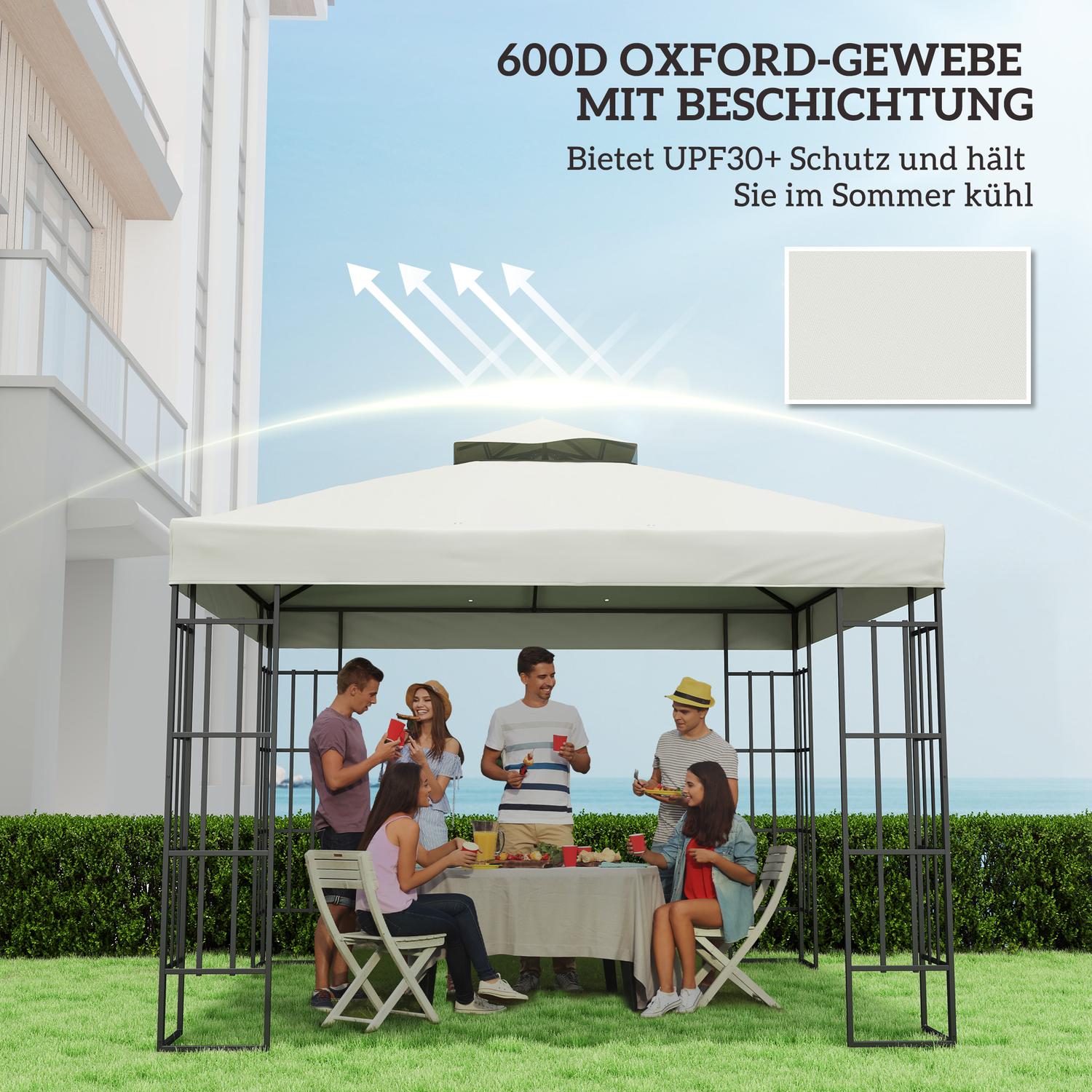 Náhradní střecha na altán, 3x3m, oxfordská tkanina, voděodolná