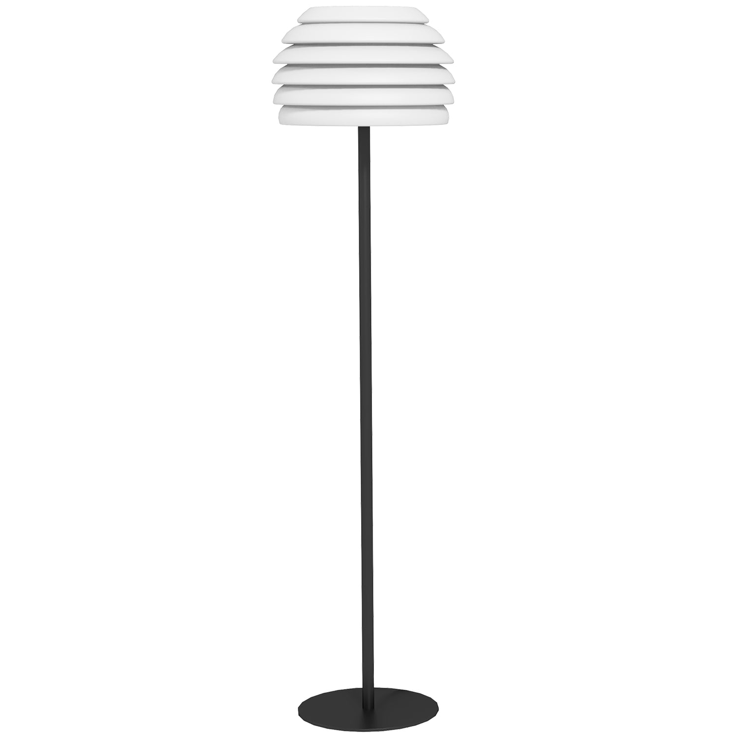 Venkovní a vnitřní stojací lampa, přenosná a stmívatelná, IP44, černá