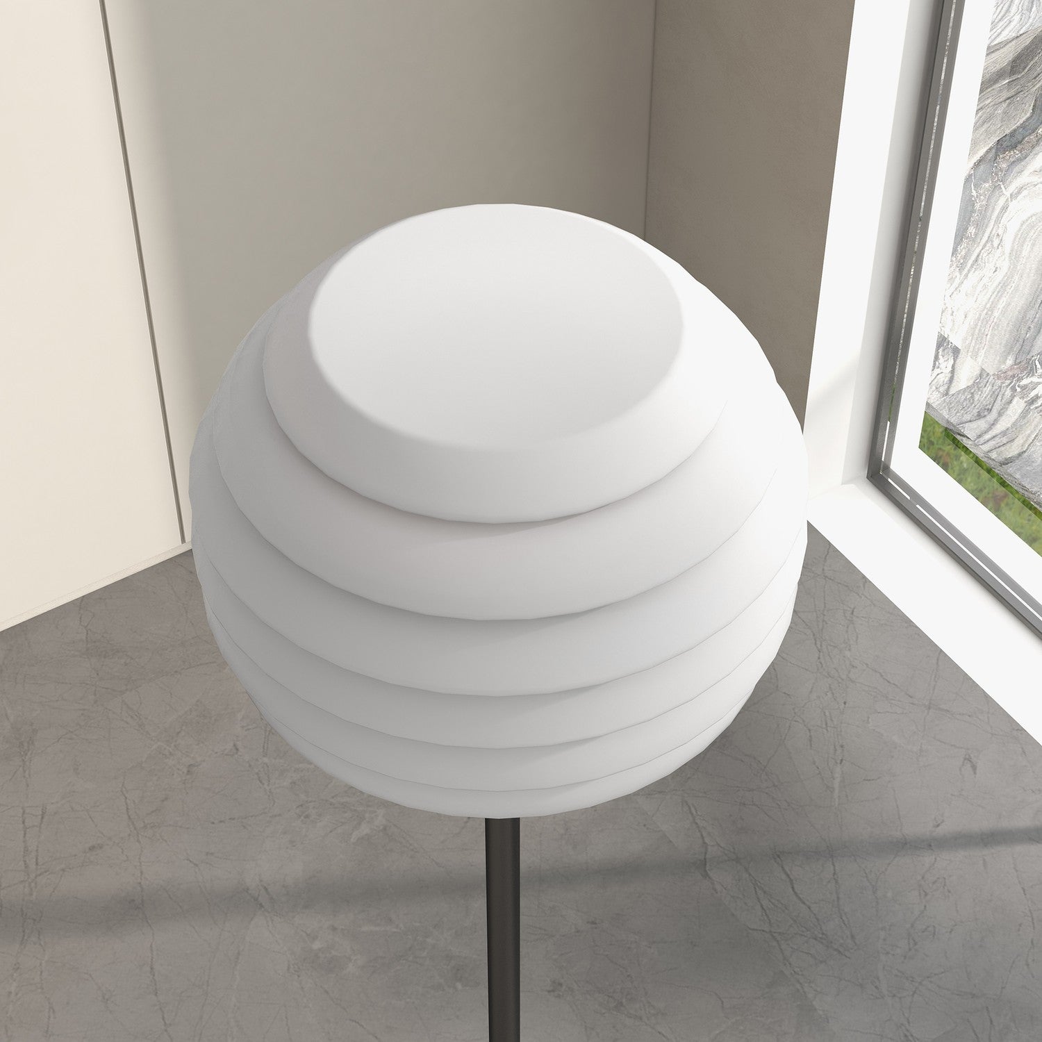 Venkovní a vnitřní stojací lampa, přenosná a stmívatelná, IP44, černá