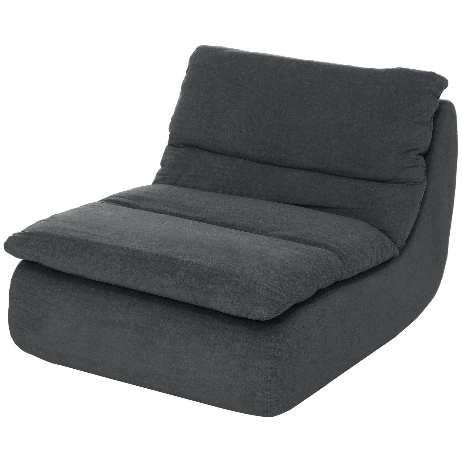 Šedé podlahové křeslo – pěna Ultra-High Density Foam, pratelný potah