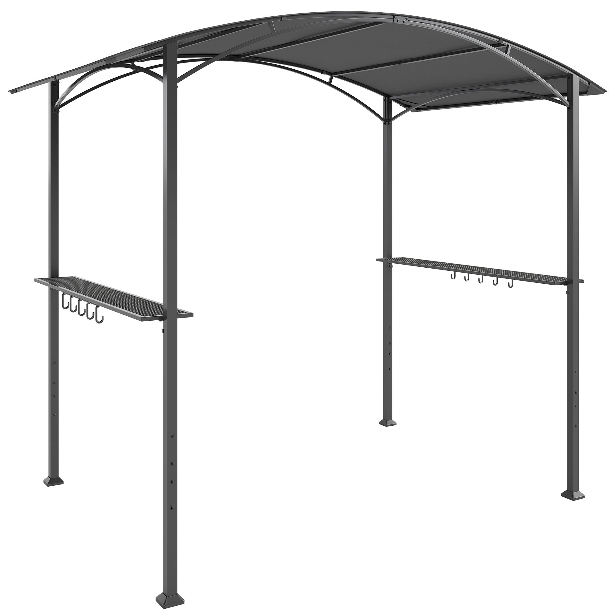 Grillpaviljong 245x152 cm, brandsäkert tak, stålram