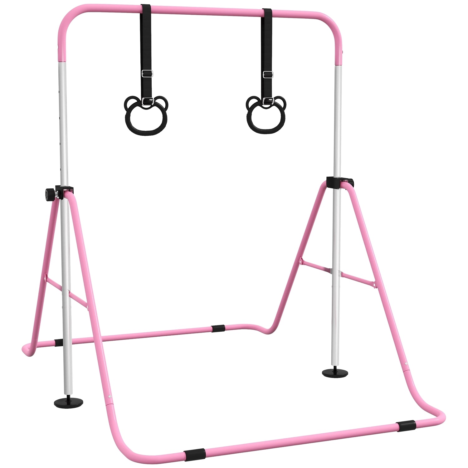 Gymnastikstång för barn, Justerbar, Rosa stål, 50 kg Kapacitet