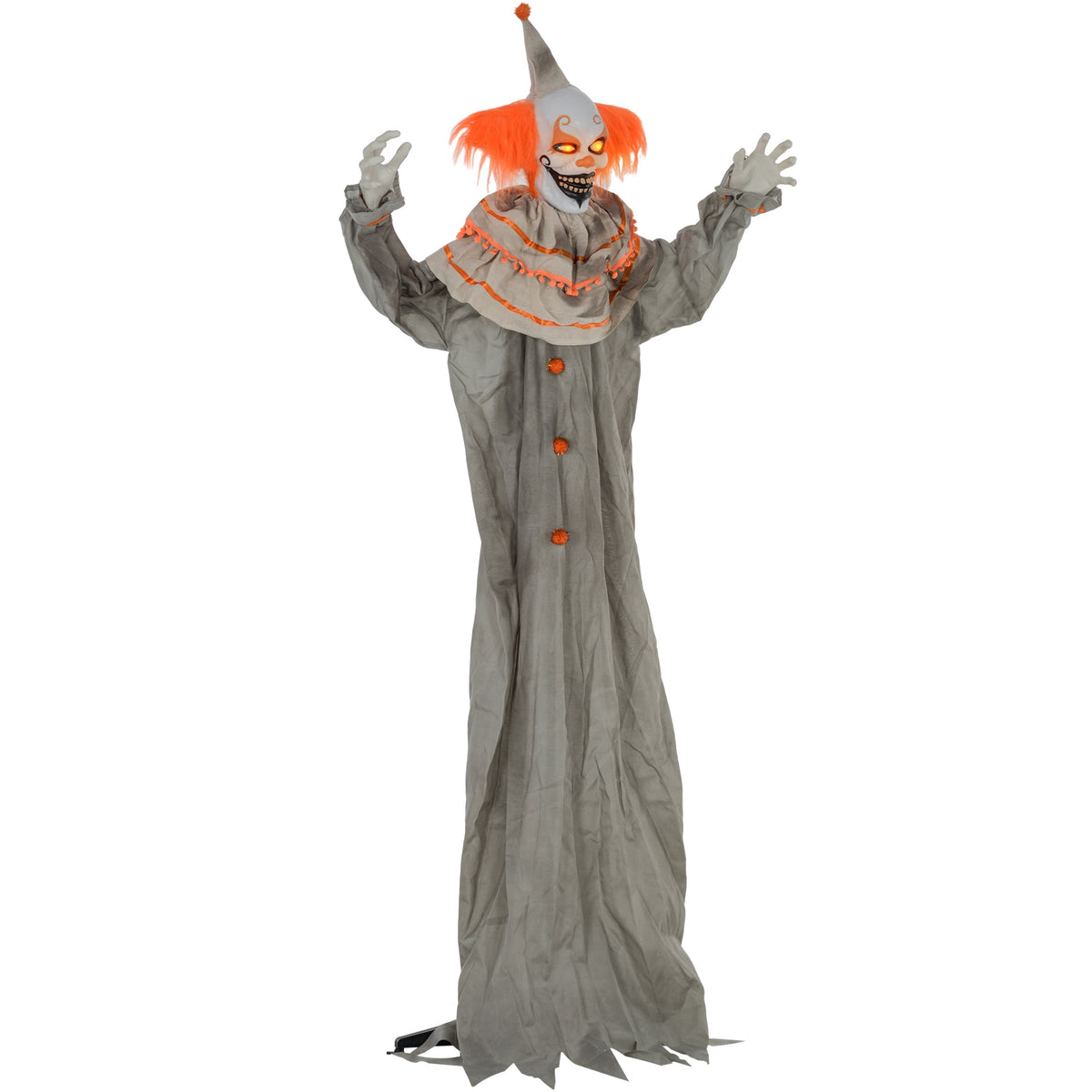 Halloweenská dekorace klauna, aktivovaná dotykem, svítící oči