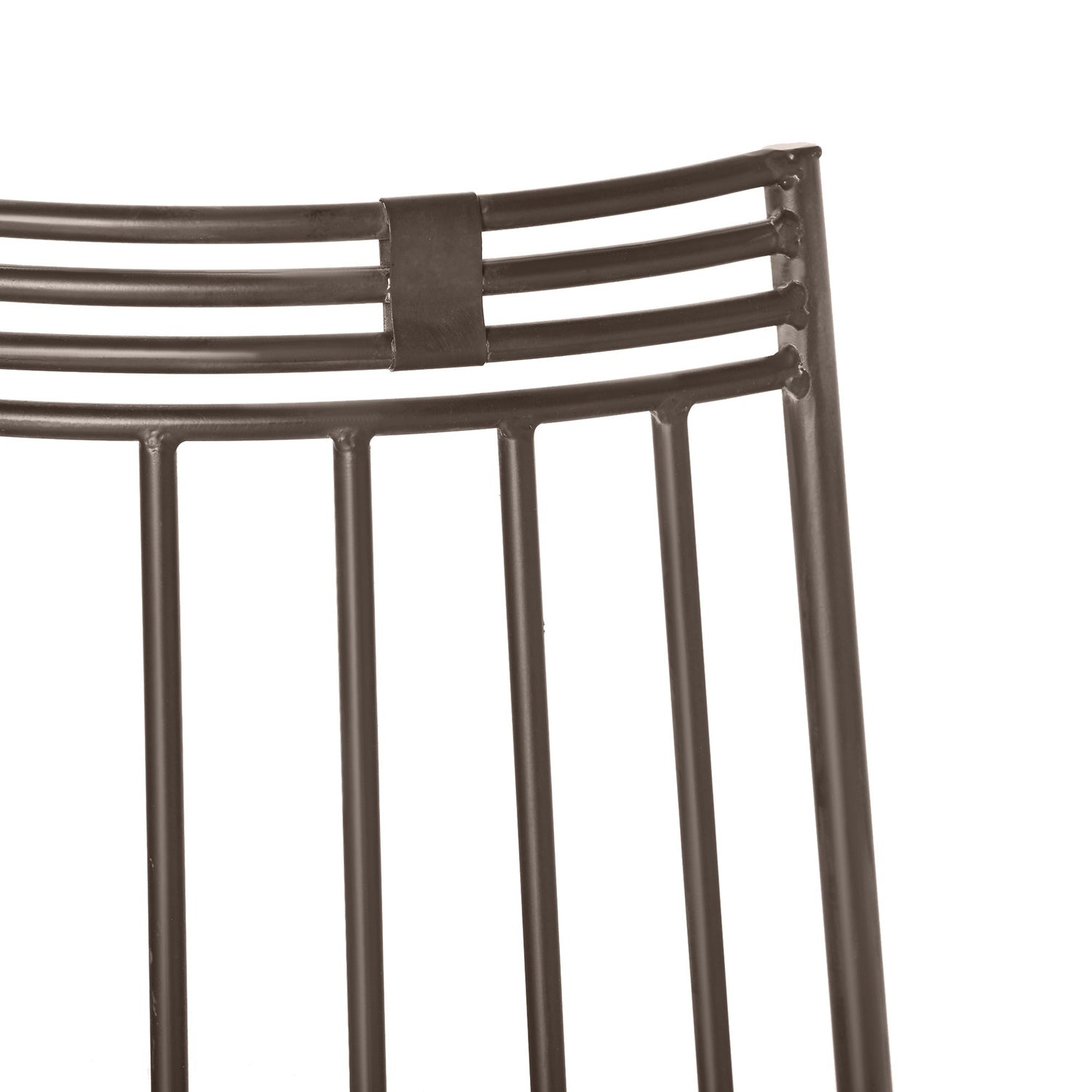 Halvcirkelformad metallträdbänk för 37 cm stammar, 135 x 70 x 85 cm