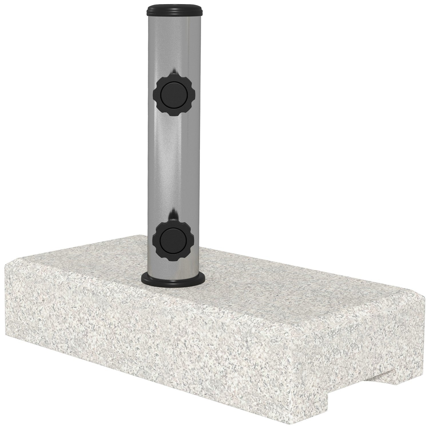 Půlkruhový podstavec pod slunečník, žulový, 25 kg, pro tyče 32–48 mm
