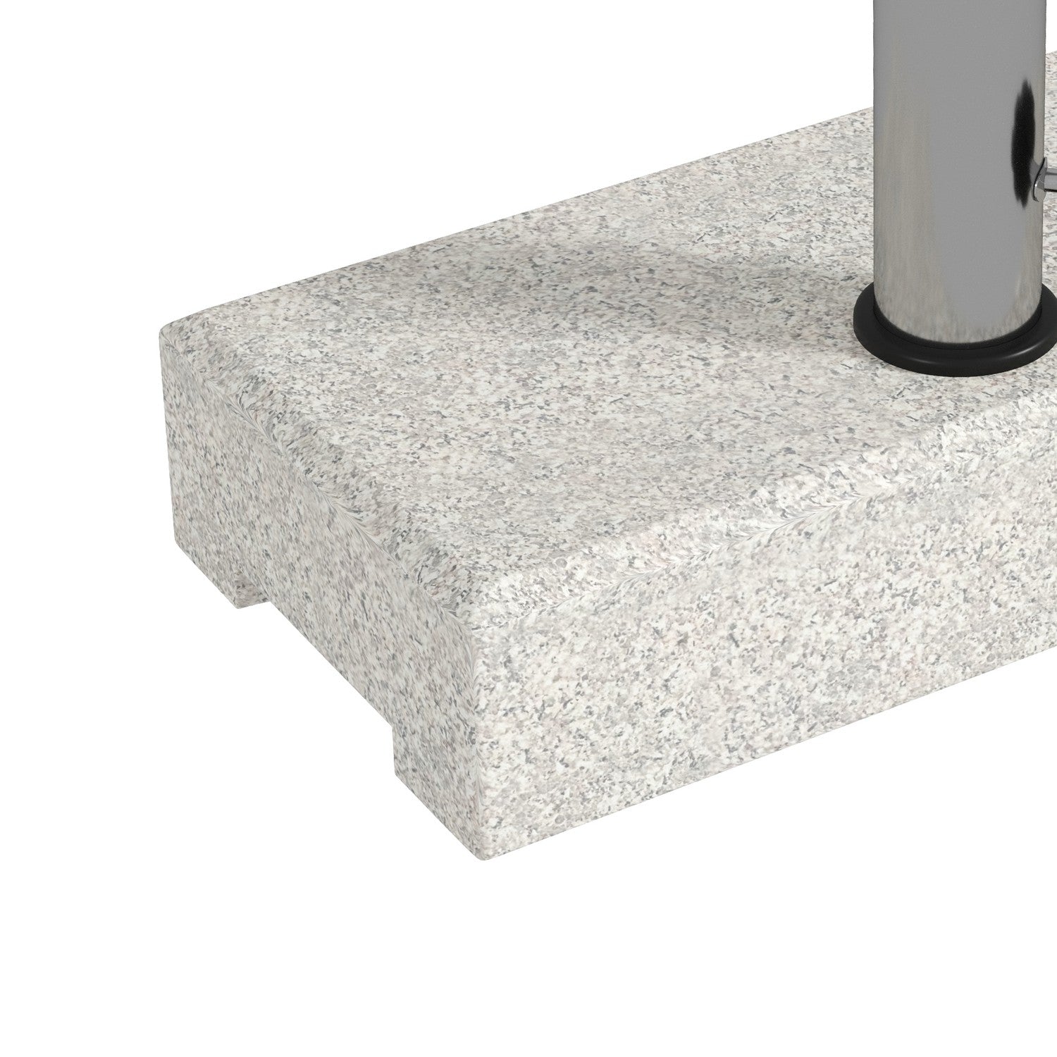 Půlkruhový podstavec pod slunečník, žulový, 25 kg, pro tyče 32–48 mm