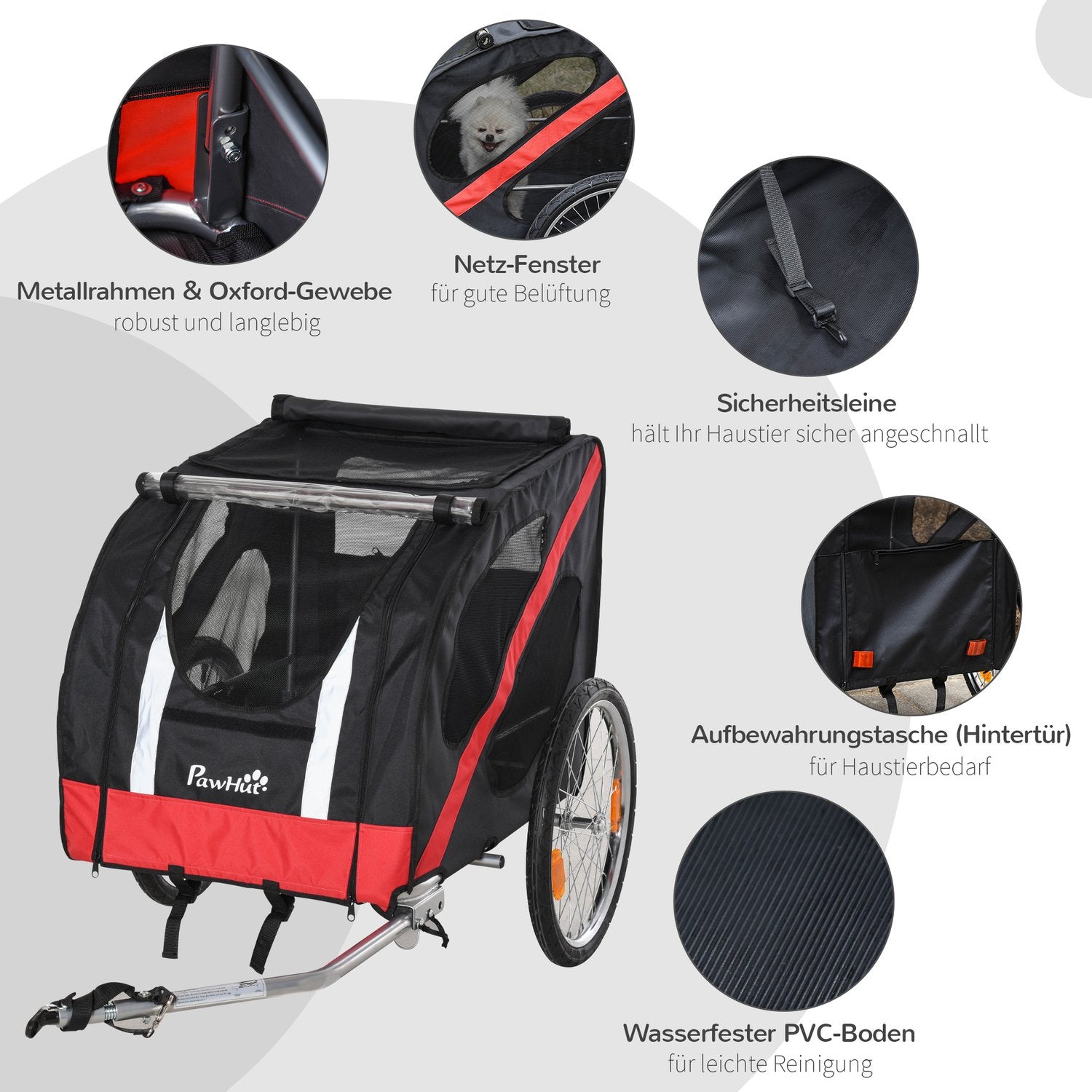 Heavy Duty All-Terrain Hundcykelvagn, väderbeständig