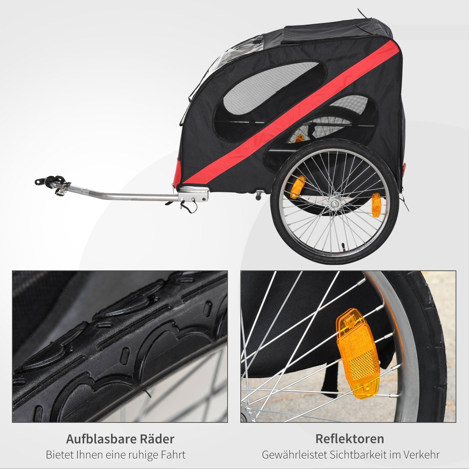 Heavy Duty All-Terrain Hundcykelvagn, väderbeständig