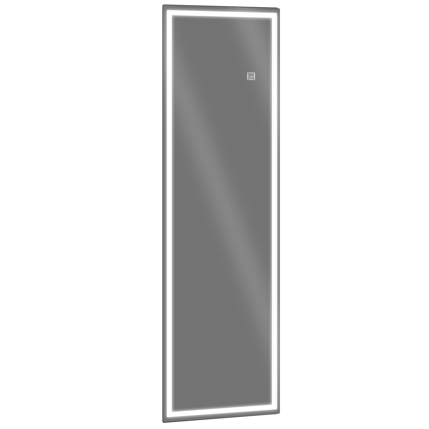 Obdélníkové nástěnné zrcadlo v plné délce s LED osvětlením, 120 x 40 cm