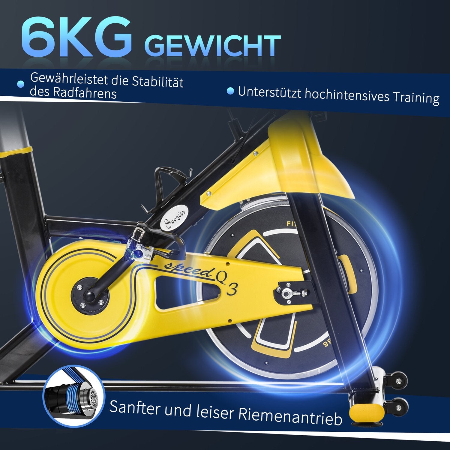 Höjdjusterbar cykeltränare med LCD-skärm