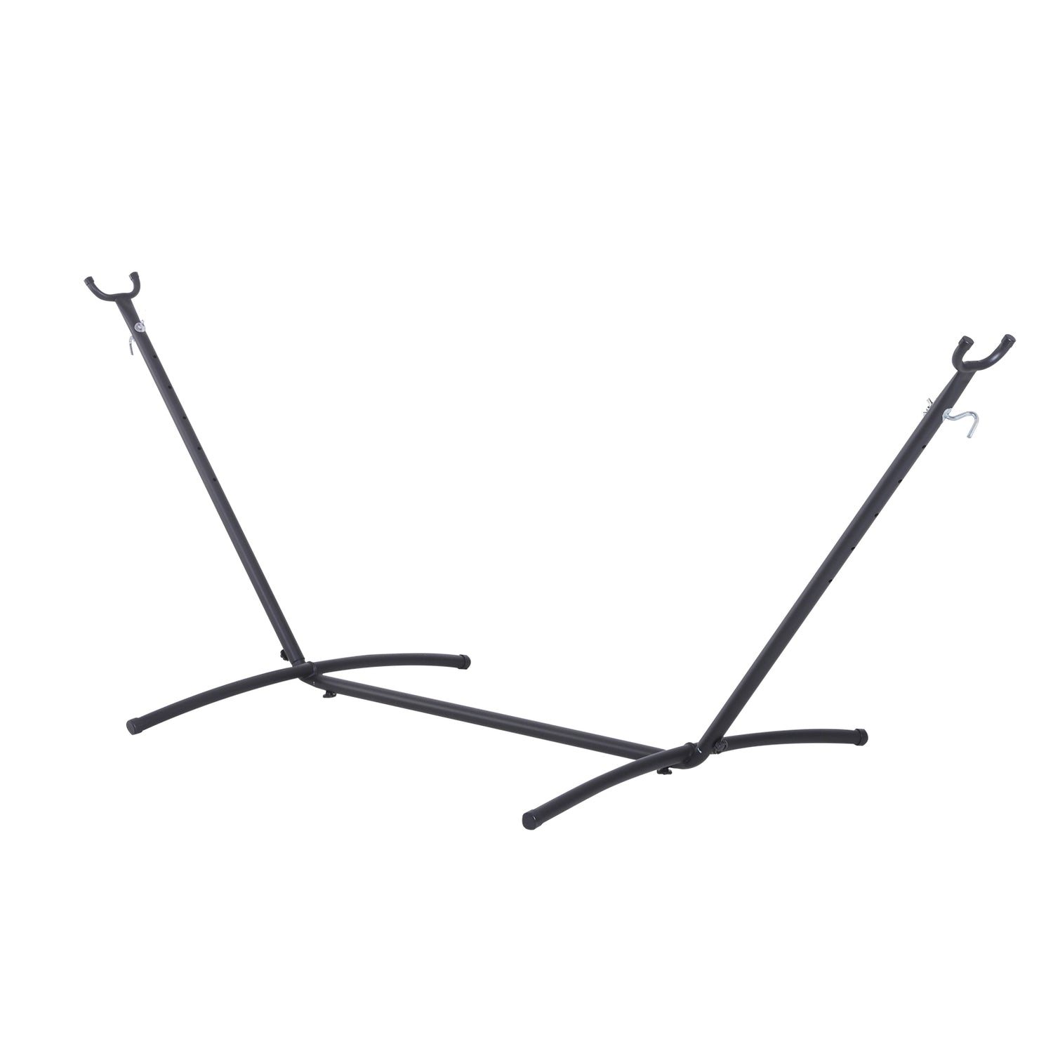 Hängmatta i metall med krokar – 280 x 120 x 110 cm, 120 kg kapacitet