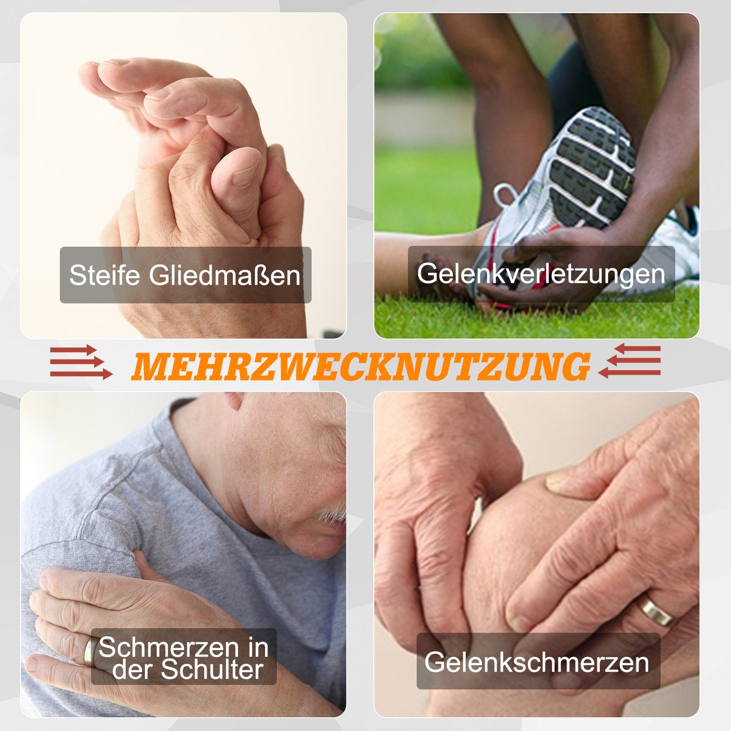 Hopfällbar minimotionscykel, ben- och armtränare, Rehab Fitness