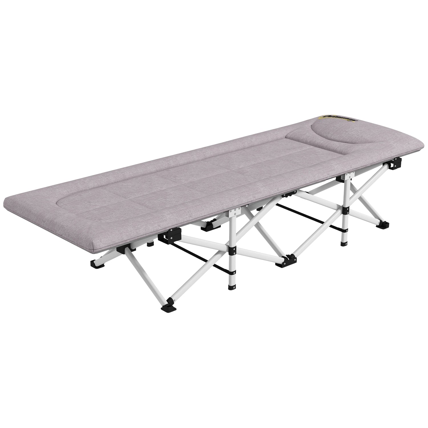 Skládací kempingová postel, Oxford Grey – nosnost 200 kg, 200x65x42cm
