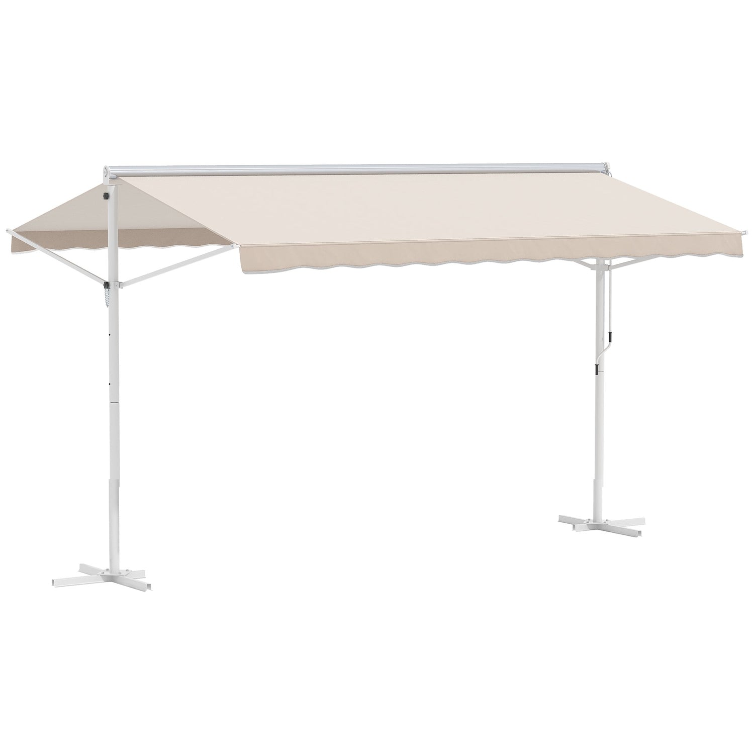 Hopfällbar trädgårdsmarkis 4x3M Beige – Sol- och väderskydd