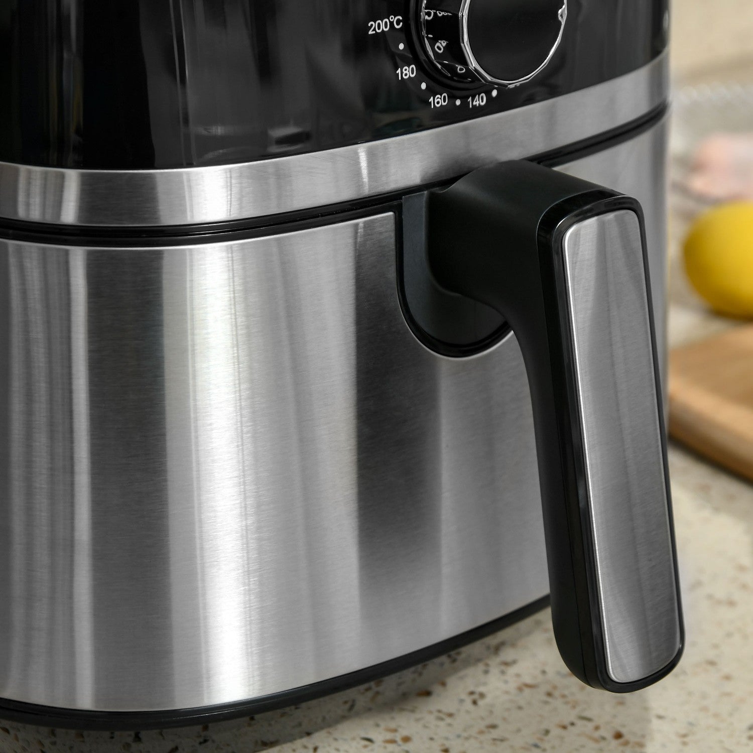 Hot Air Fryer 4,5L, 1500W, Oljefri Matlagning, Svart