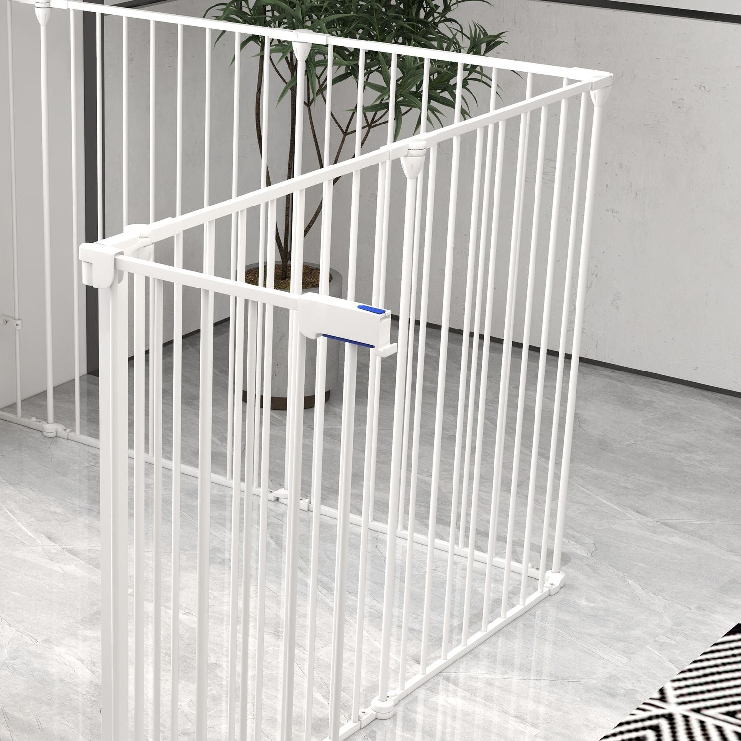 Výběh pro psy, výška 90 cm, skládací venkovní ohrádka s 8 panely