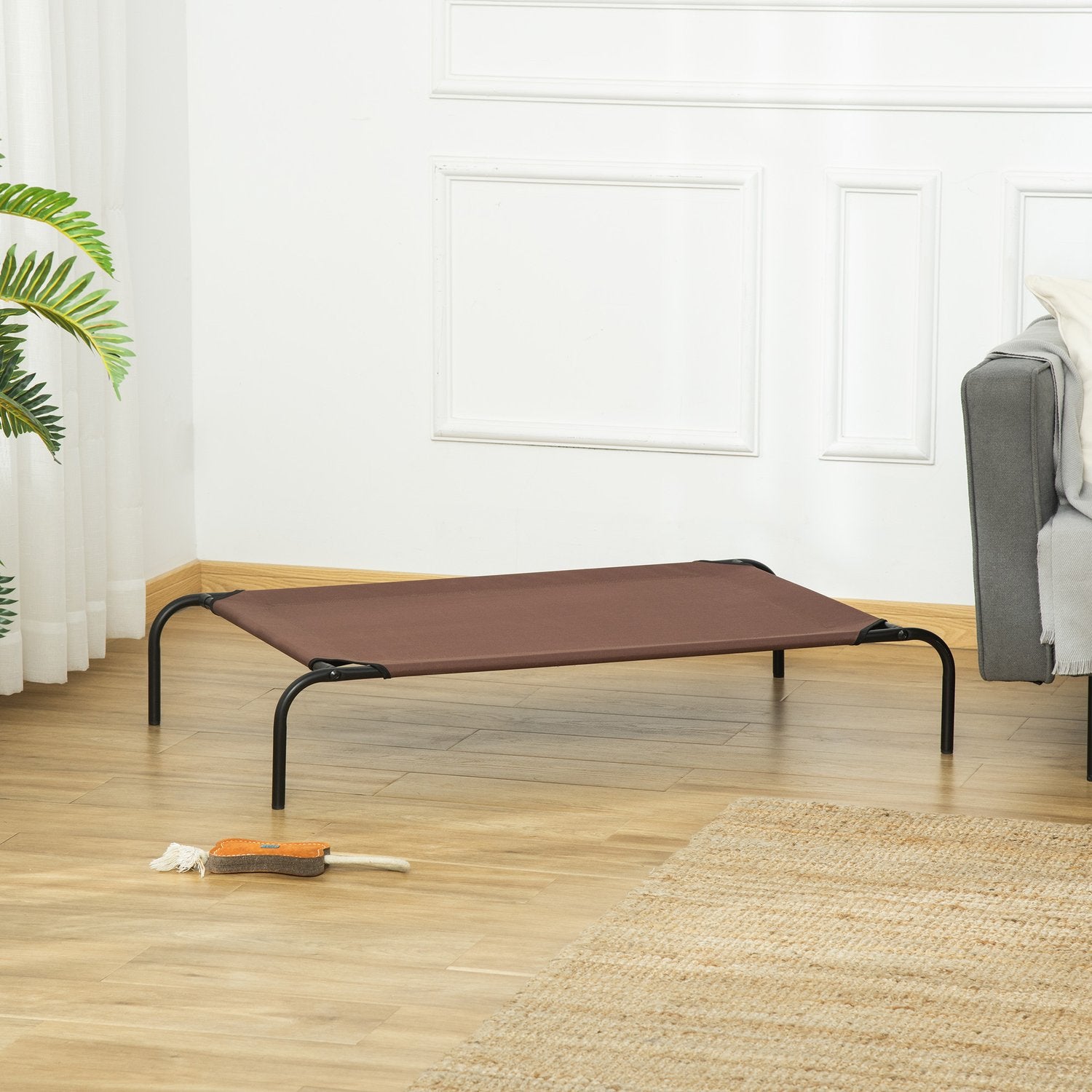 Hund- och kattsäng utomhus med reservöverdrag, 110x68x20 cm