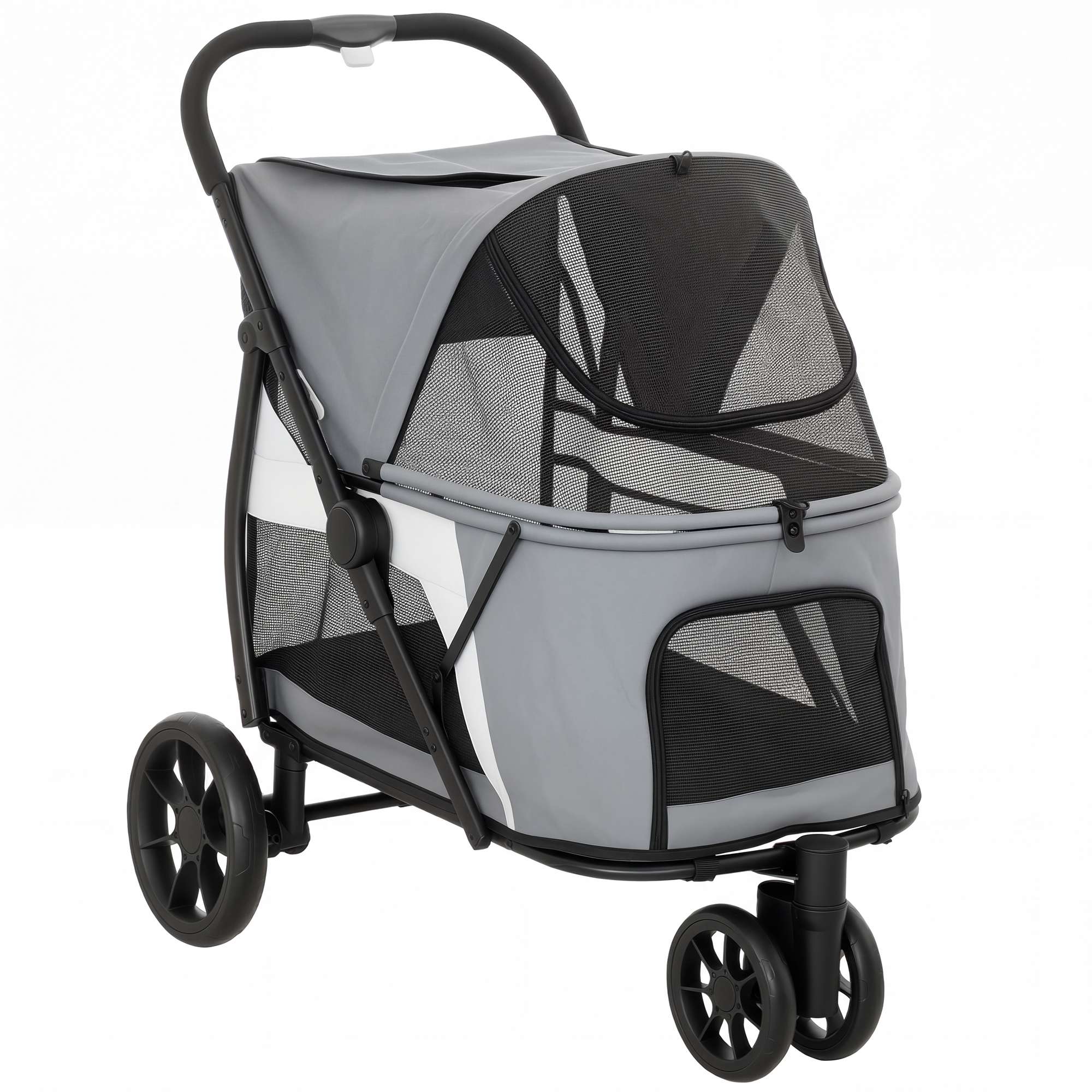 Hundvagn med terränghjul, hopfällbar, 20 kg kapacitet