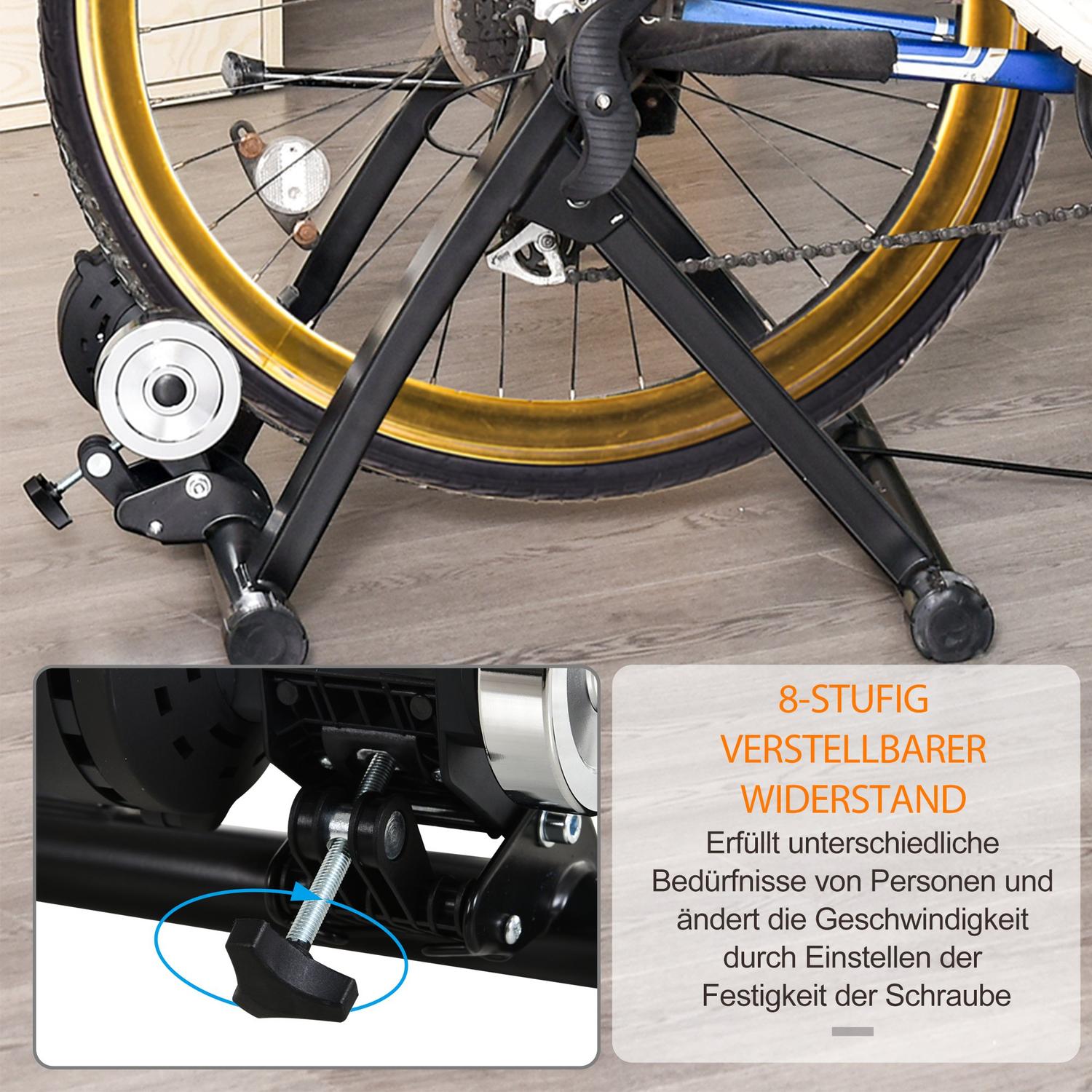 Indoor Bike Trainer – Magnetisk, hopfällbar, 26""-29"" hjul