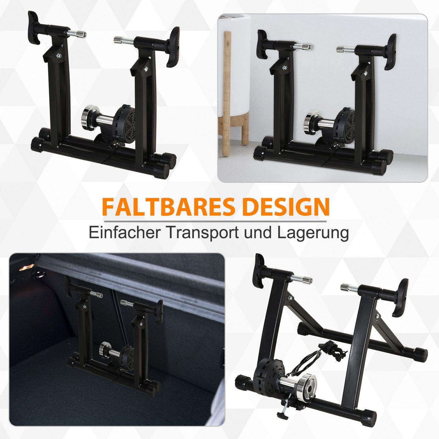 Indoor Bike Trainer – Magnetisk, hopfällbar, 26""-29"" hjul