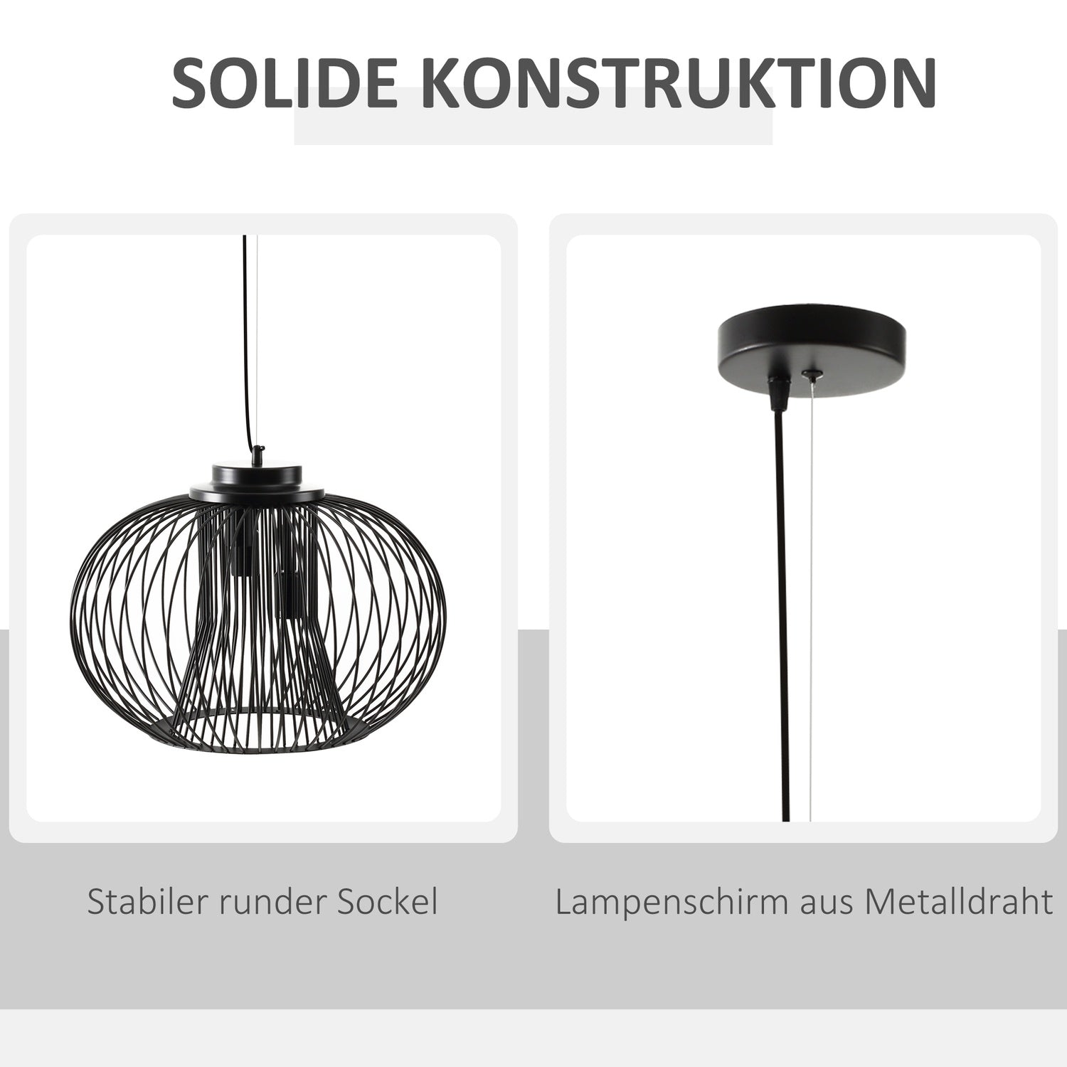 Industriell taklampa, justerbar metall, svart Ø50 x 150 Cm