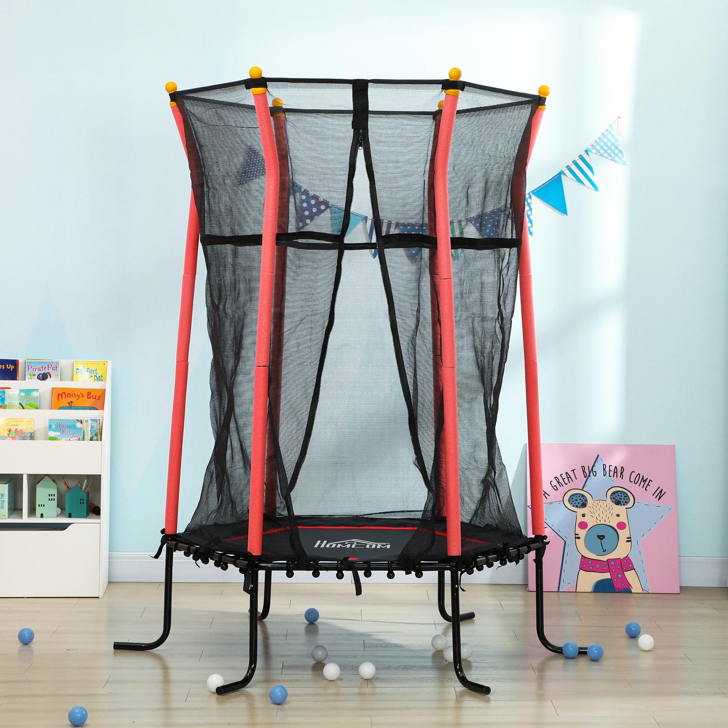 Vnitřní trampolína pro děti s ochrannou sítí, nosnost 50 kg