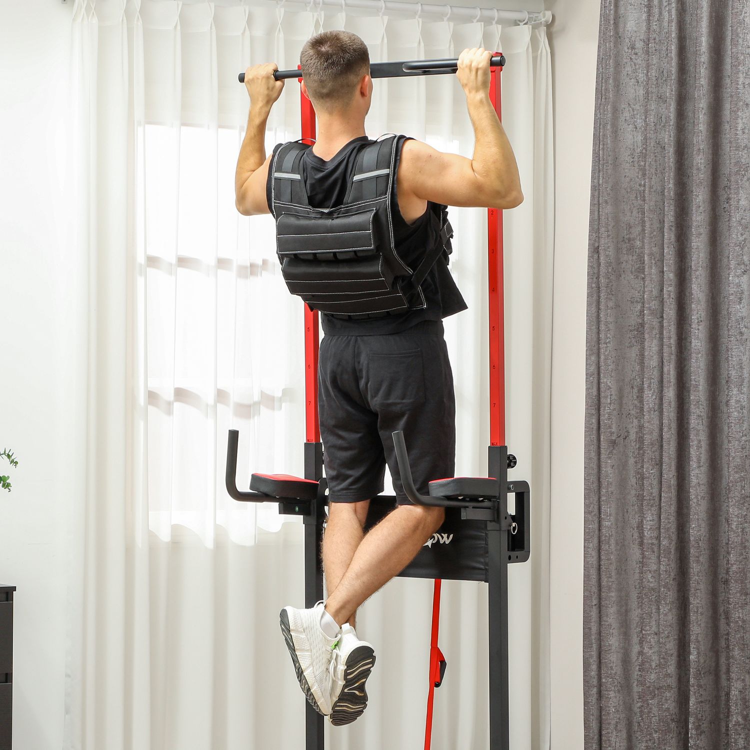 Nastavitelná zátěžová vesta 20 kg s reflexními pruhy pro fitness