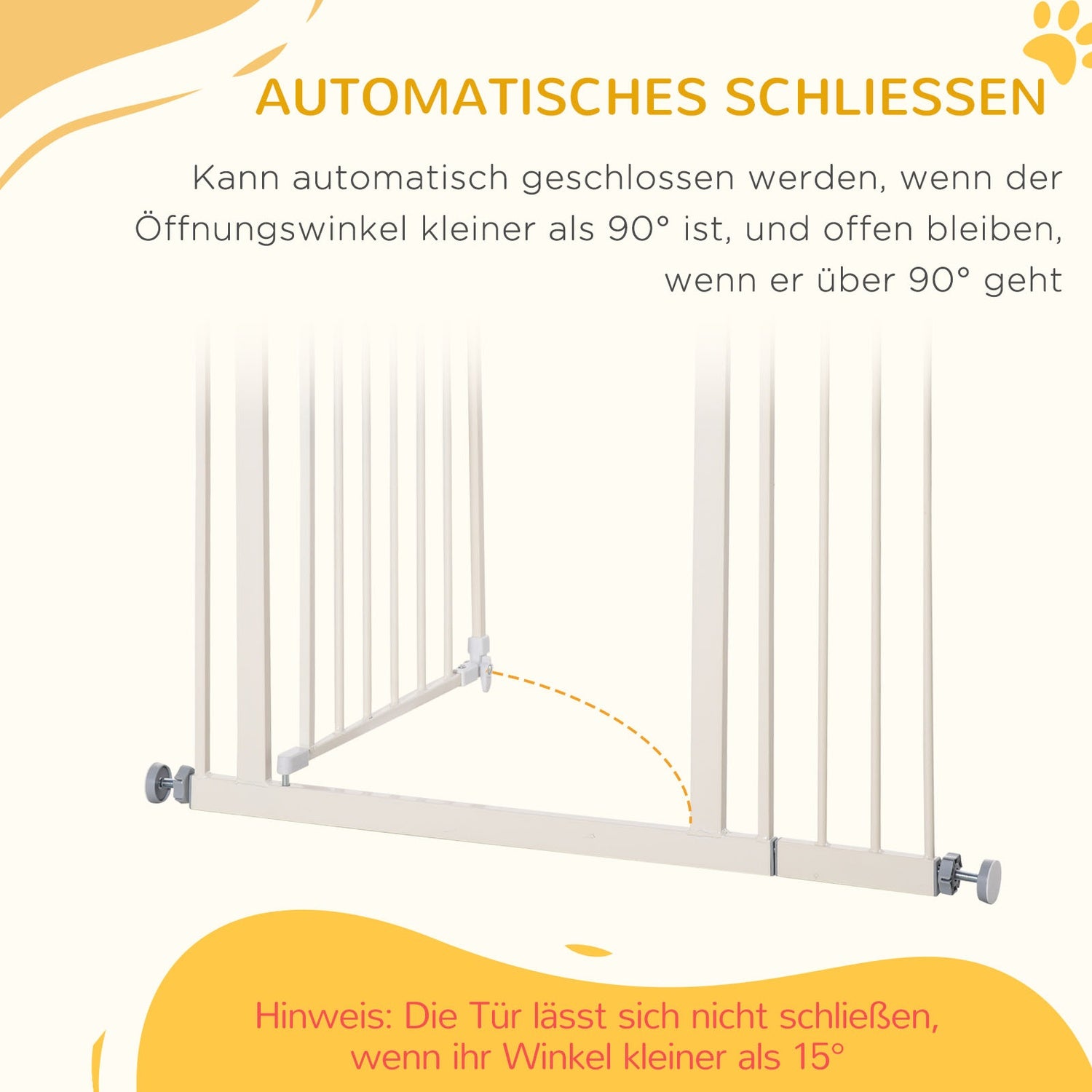 Justerbar Pet Safety Gate, No Drill, Dubbellås, 97,5-104,1 cm