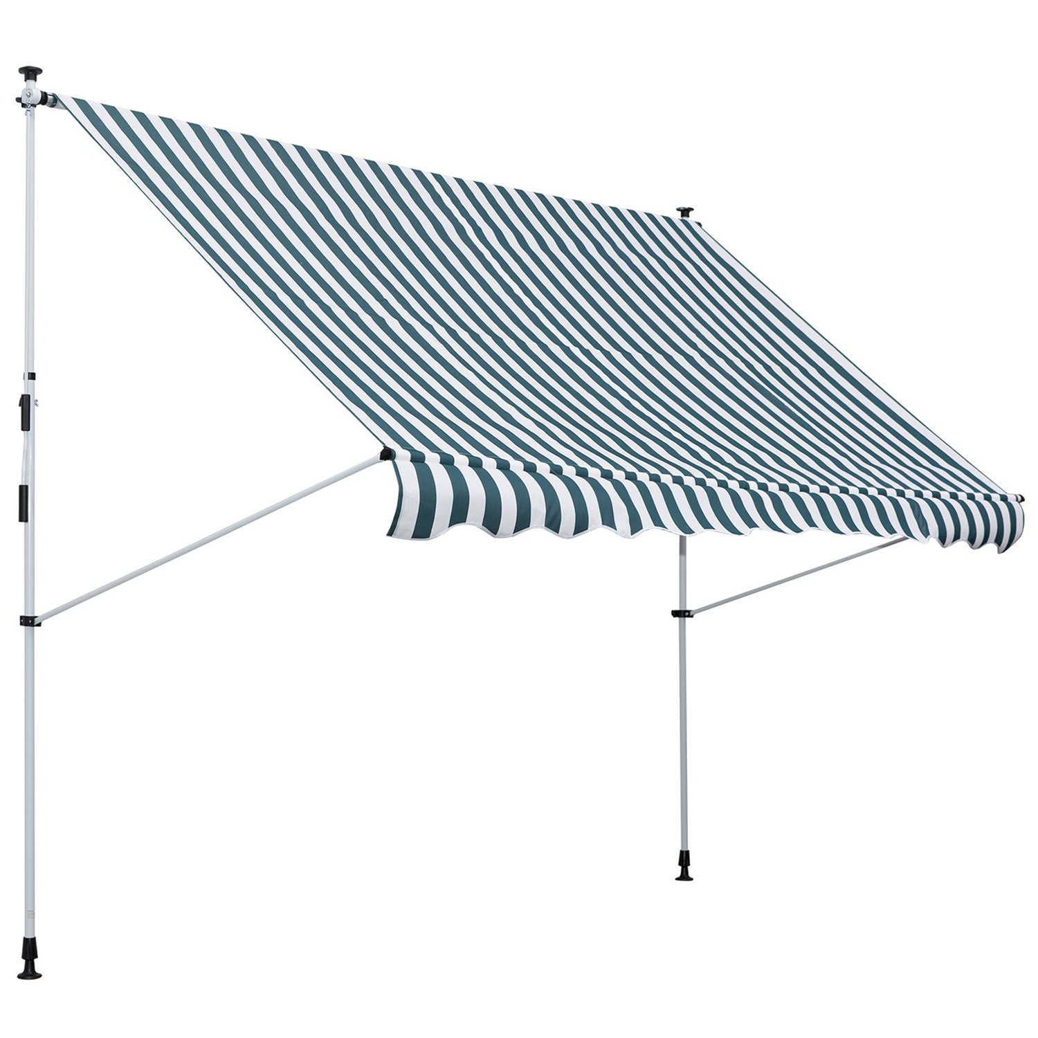 Justerbar hopfällbar markis, aluminium solskydd, 300x150 cm