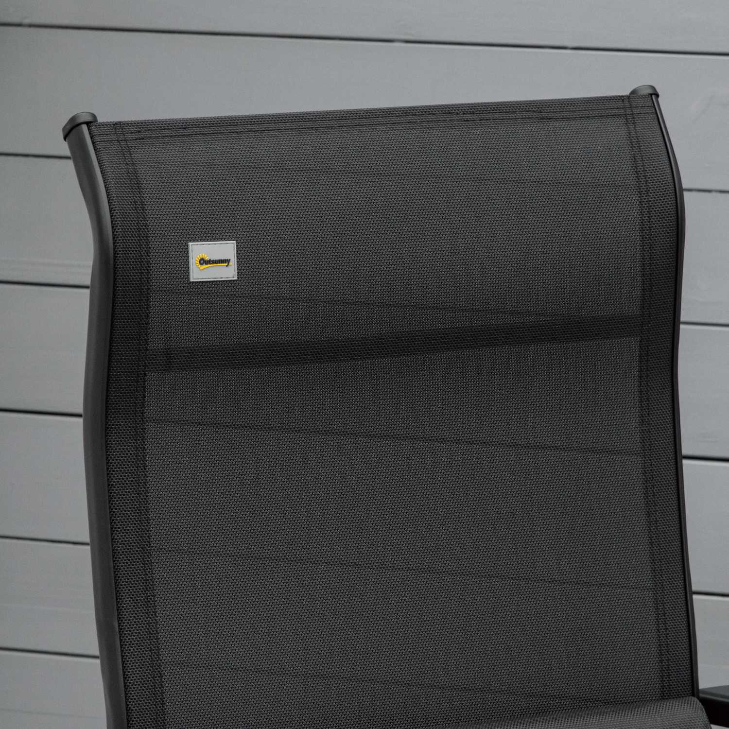 Nastavitelné polohovací zahradní lehátko, černý textil, ocel, 70x65x111 cm