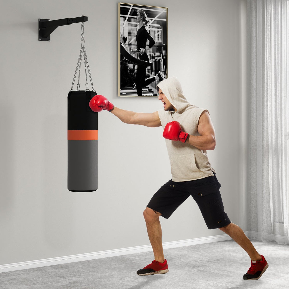 Nastavitelný nástěnný boxerský držák pro těžké boxovací pytle